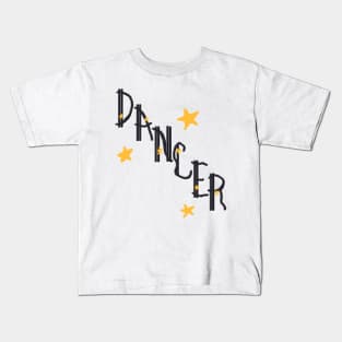 "DANCER" Retro Glamour Lettering Kids T-Shirt